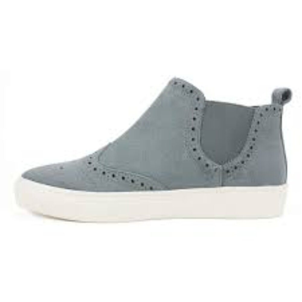 Seven Dials Women's Gray Darcy Leather Slip-On Casual Chelsea Boot Size 7.5M